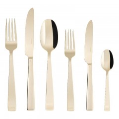 Sambonet Sambonet Flat - Edelstahl / PVD champagnerfarben Besteckset 36-tlg. Vollheft / Monoblock Sambonet Flat - набор столовых приборов из нержавеющей стали / PVD цвета шампанского, 36 предм. Полный буклет/моноблок