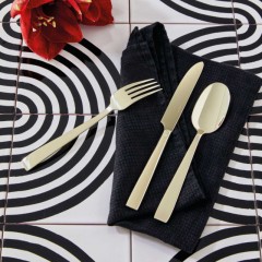 Sambonet Sambonet Flat - Edelstahl / PVD champagnerfarben Besteckset 36-tlg. Vollheft / Monoblock Sambonet Flat - набор столовых приборов из нержавеющей стали / PVD цвета шампанского, 36 предм. Полный буклет/моноблок