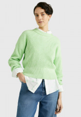 Tommy Hilfiger CROPPED Jumper spring lime УКОРОЧЕННЫЕ джемперы весенняя известь