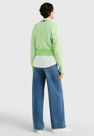 Tommy Hilfiger CROPPED Jumper spring lime УКОРОЧЕННЫЕ джемперы весенняя известь