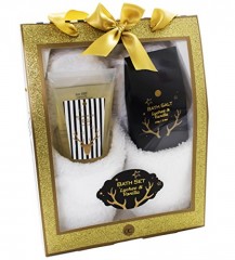 Badeset GLITTER Geschenkbox mit Pantoffeln Duschgel Гель для душа Badesalz Соль для ванной - LITSCHI & VANILLE