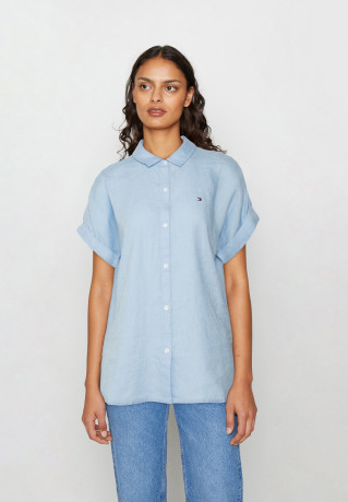 Tommy Hilfiger GROWN ON SLEEVE Button-down blouse vessel blue GROWN ON SLEEVE Блузка на пуговицах сосуд синий