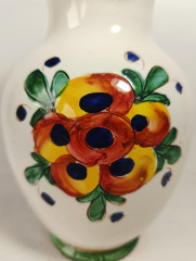 Ваза винтажная Ancient Xxeme Joli с ярким декором, в стиле майолика, среднего размера, ручная роспись, керамика, 20.5 см, Италия, 1960-70гг.