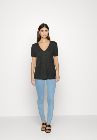 Tommy Hilfiger Basic T-shirt dark grey heahter Базовая футболка темно-серый вереск