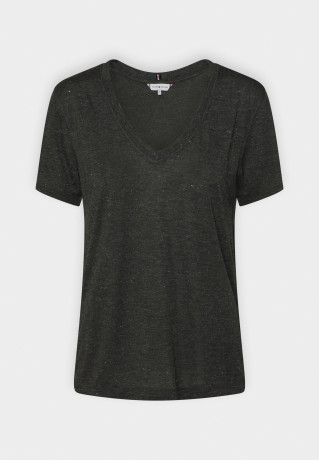 Tommy Hilfiger Basic T-shirt dark grey heahter Базовая футболка темно-серый вереск