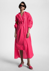 Tommy Hilfiger SOLID MIDI DRESS Day dress bright cerise pink ПЛАТЬЕ МИДИ SOLID Повседневное платье ярко-вишнево-розовый
