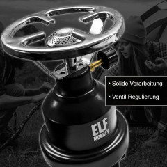 Elfmonkey Elfmonkey Gaskocher Campingkocher E190, Set Metall-Gaskocher 1-flammig Blau Газовая плита Elfmonkey походная E190, набор металлических газовых плит 1 пламя