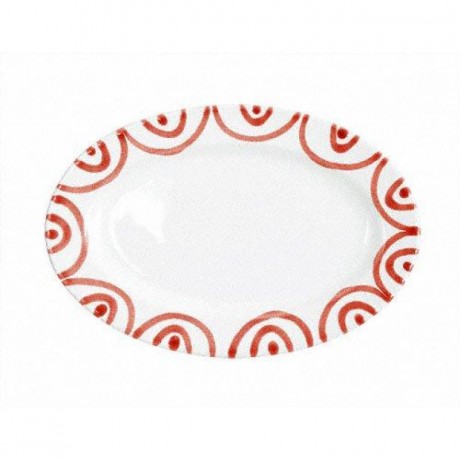 Gmundner Keramik Gmundner Keramik Rotgeflammt Platte oval mit Fahne Gourmet 21x14x2,1 cm Gmundner керамическая овальная тарелка с красным пламенем и флажком Gourmet 21x14x2,1 см