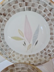 ELFENBEIN Чайное трио с обильной позолотой "Золотая флора", Германия, 1960-70гг.