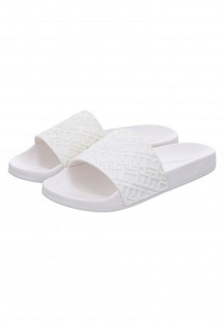 Tommy Hilfiger MONOGRAM  Pool slides feather white МОНОГРАММА Шлепанцы для бассейна перо белое