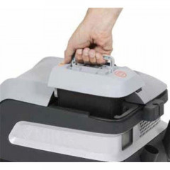 Nilfisk Nilfisk Akku-Bodenstaubsauger VP600 BATTERY m. 2 Batterien, Akku Staubsauger, kabellos, 8 Liter Staubbeutel, bis zu 60 min Arbeitszeit, Batterie, Sauger, sehr niedriger Gerauschpegel, Kurze Ladezeiten, hohe Saugleistung, fur Buro Hotel Schule, gra