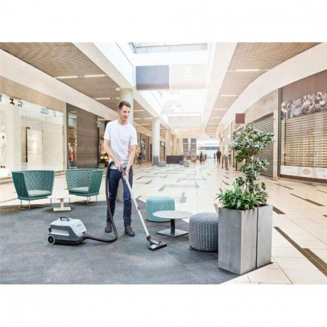 Nilfisk Nilfisk Akku-Bodenstaubsauger VP600 BATTERY m. 2 Batterien, Akku Staubsauger, kabellos, 8 Liter Staubbeutel, bis zu 60 min Arbeitszeit, Batterie, Sauger, sehr niedriger Gerauschpegel, Kurze Ladezeiten, hohe Saugleistung, fur Buro Hotel Schule, gra