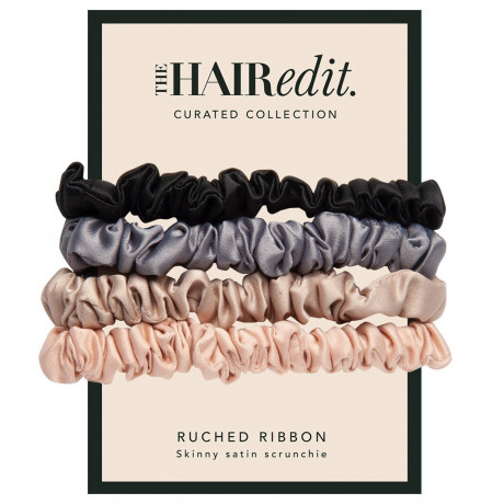 The Hair Edit Multi-Color Ruched Ribbon Scrunchies  Разноцветные резинки для волос с рюшами и лентой