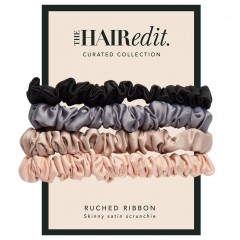 The Hair Edit Multi-Color Ruched Ribbon Scrunchies  Разноцветные резинки для волос с рюшами и лентой