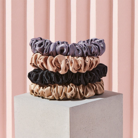 The Hair Edit Multi-Color Ruched Ribbon Scrunchies  Разноцветные резинки для волос с рюшами и лентой
