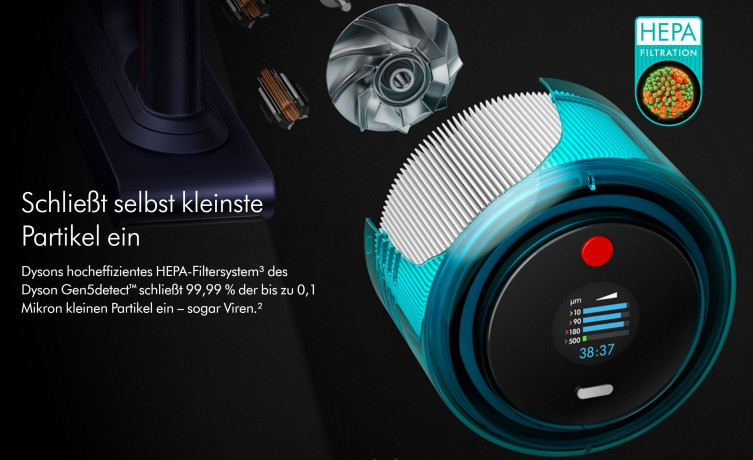 DYSON DYSON Akku-Stielstaubsauger Gen5Detect Absolute Staubsauger Kabellos Akkusauger Handstaubsauger, Beutellos, Akkusauger Kabelloser Akkuhandstaubsauger Handstaubsauger Beutellos Nachtblau/Kupfer Беспроводной пылесос DYSON Gen5Detect Абсолютный пылесос