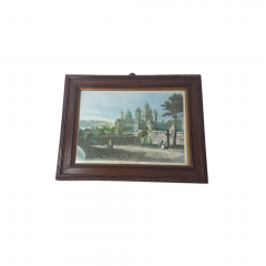 Картина винтажная "Монастырь Марии Лаах", деревянная рама, 28,5 x 22,5 см, Германия, 1960-70гг.