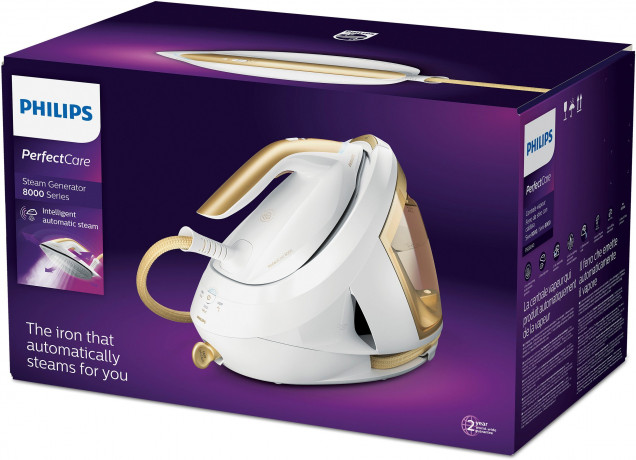 Philips Philips Dampfbugelstation PerfectCare 8000 Series PSG8040/60, 1800 ml Wassertank, 2.400 Watt, OptimalTemp  DynamicQ Sensor, 600 gr Dampfstoss  Паровая гладильная станция Philips PerfectCare 8000 Series PSG8040/60, резервуар для воды 1800 мл, 2400 