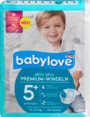 babylove aktiv plus Premium-Подгузники Размер junior+ 13-27kg, 34 шт