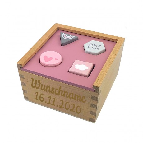 elefantasie Sortierbox Holz personalisiert mit Namen Сортировочный ящик из дерева персонализированный с именем