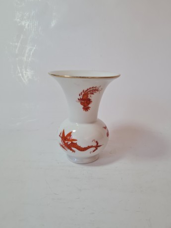 KS Винтажная ваза "Красный Дракон", 11см x 8.5см, Германия, 1960-70гг.