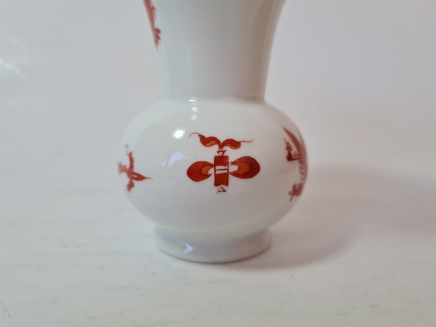 KS Винтажная ваза "Красный Дракон", 11см x 8.5см, Германия, 1960-70гг.