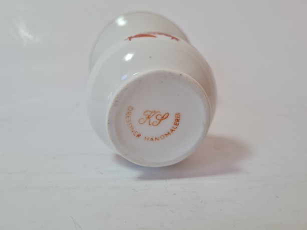 KS Винтажная ваза "Красный Дракон", 11см x 8.5см, Германия, 1960-70гг.