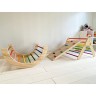 Woodwork for Kids 3-teiliges Piklerset Massivholz mit Kletterdreieck Набор из 3-х частей для пиклера из массива дерева с треугольником для лазанья