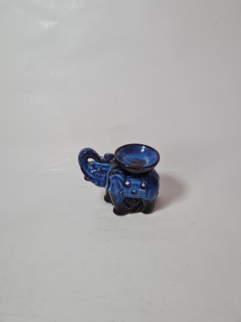 Подсвечник винтажный Zen Dekor "Синий и бирюзовый слоны", 2 шт., 9 х 11 см, Германия, 1970-80гг.