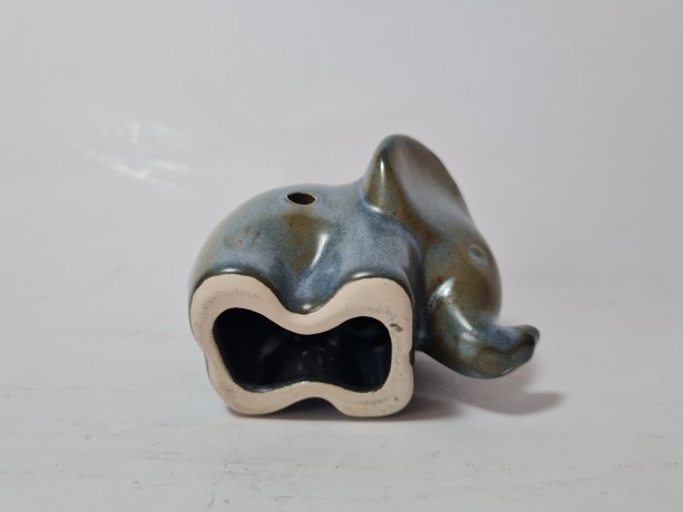 Подсвечник винтажный Zen Dekor "Синий и бирюзовый слоны", 2 шт., 9 х 11 см, Германия, 1970-80гг.