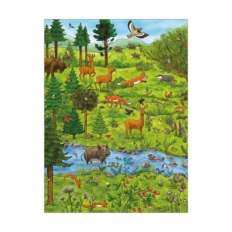 Loewe Verlag Das grosse Wimmelbuch der Tiere Большая книга поиска предметов о животных