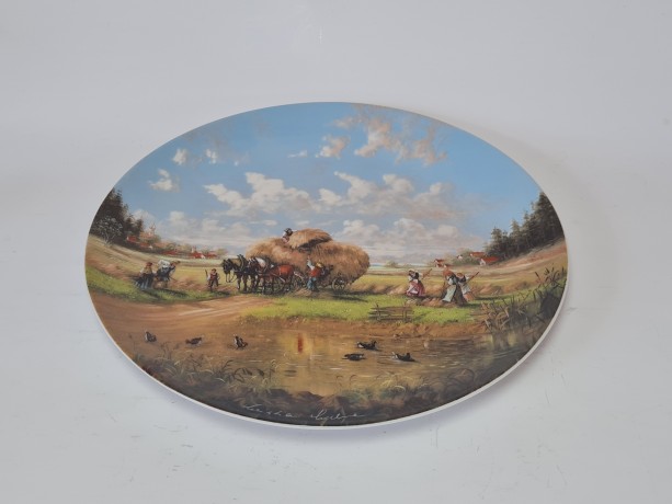 Seltmann Weiden Декоративная тарелка "Сенокос", номерная 7626, 19,5 см, Германия, 1986г.