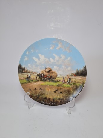 Seltmann Weiden Декоративная тарелка "Сенокос", номерная 7626, 19,5 см, Германия, 1986г.