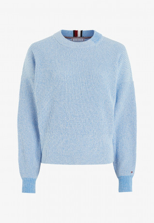 Tommy Hilfiger CROPPED Jumper hydrangea blue УКОРОЧЕННЫЕ джемперы гортензия синяя