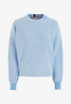 Tommy Hilfiger CROPPED Jumper hydrangea blue УКОРОЧЕННЫЕ джемперы гортензия синяя