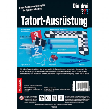 Kosmos Die drei ??? Tatort-Ausrustung Три ??? оборудование места преступления