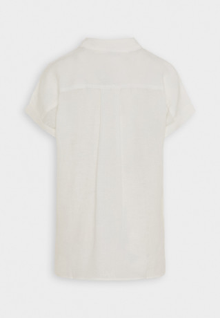 Tommy Hilfiger GROWN ON SLEEVE Button-down blouse ecru GROWN ON SLEEVE Блузка на пуговицах экрю