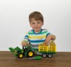 klein klein John Deere Traktor mit Anhanger und Pflug маленький трактор John Deere с прицепом и плугом