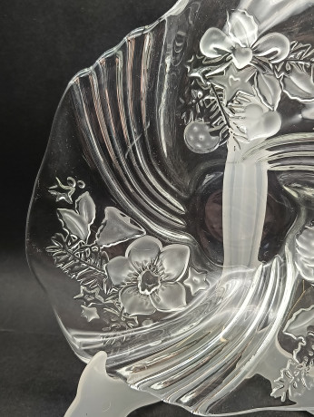 Тарелка декоративная винтажная Mikasa / Studio Nova, хрустальное стекло, 22.5 см, Германия, 1970-80гг.