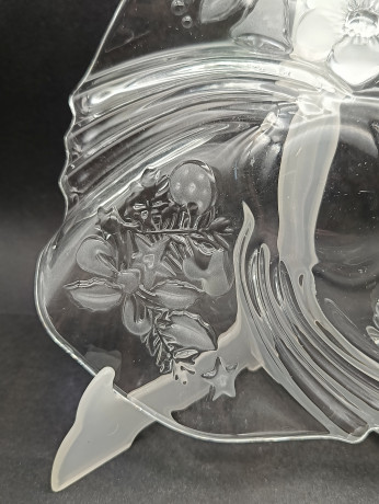 Тарелка декоративная винтажная Mikasa / Studio Nova, хрустальное стекло, 22.5 см, Германия, 1970-80гг.