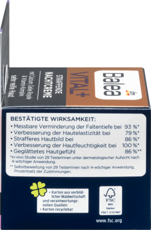 Balea Vital+ Nachtcreme, Балеа Ночной Крем для Лица, 50 мл