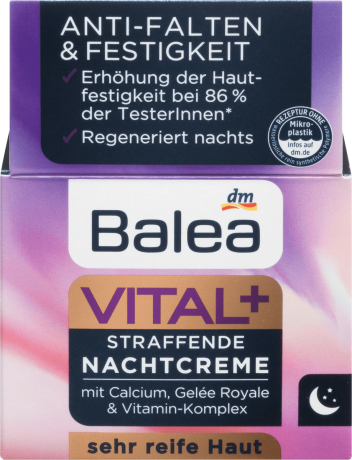 Balea Vital+ Nachtcreme, Балеа Ночной Крем для Лица, 50 мл