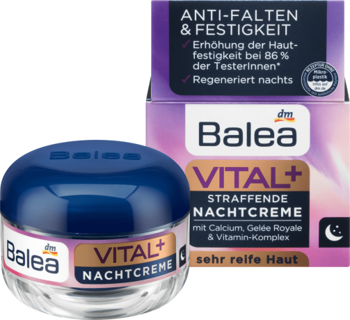 Balea Vital+ Nachtcreme, Балеа Ночной Крем для Лица, 50 мл