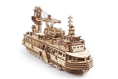 UGEARS Modellbausatz FORSCHUNGSSCHIFF Комплект моделей ИССЛЕДОВАТЕЛЬСКИЙ КОРАБЛЬ