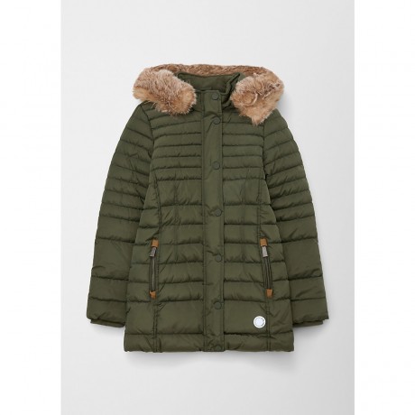 s.Oliver Steppjacke mit abnehmbarer Kunstfellblende Mantel fur Madchen Стеганая куртка с отстегивающейся опушкой из искусственного меха Пальто для девочки