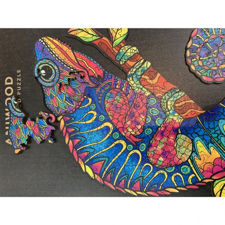 ANIWOOD Holz-Puzzle Chamaleon M (150 Teile) Пазл деревянный Хамелеон М (150 деталей)