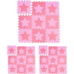 relaxdays 27 x Puzzlematte Sterne rosa-pink 27 x коврик-пазл звезды розово-розовый