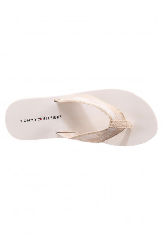 Tommy Hilfiger ZEHENTRENNER T-bar sandals weathered white THONG SLIPPERS Сандалии с Т-образной перемычкой выветрившийся белый