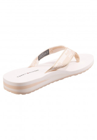 Tommy Hilfiger ZEHENTRENNER T-bar sandals weathered white THONG SLIPPERS Сандалии с Т-образной перемычкой выветрившийся белый