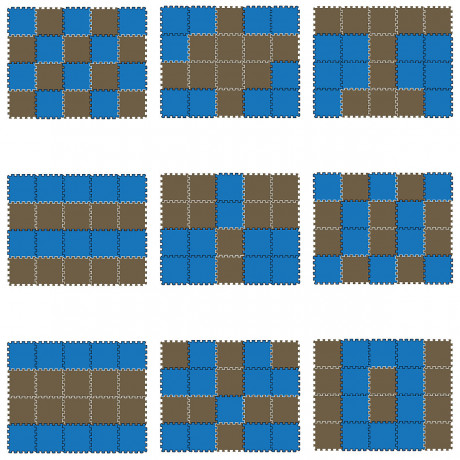 LittleTom Puzzlematte Uni Braun Dunkelblau 20 Teile Коврик-пазл Uni Brown Dark Blue 20 деталей